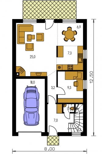 Mirror image | Floor plan of ground floor - PREMIER 99